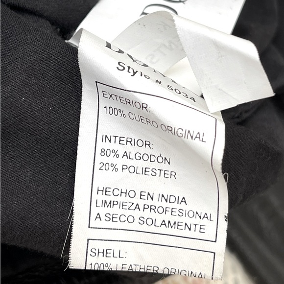Doma Black Leather Moto Jacket (size M) - Picture 9 of 14